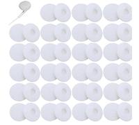vepoty 50 Pcs Noise Memory Silicone Eartips in Ear Earphone Earbud Sponge Earmuffs Ear Eartips for Flat Head Earphone Earbuds