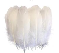 vepoty 50pcs White Feather for Crafts Natural Party Feathers for Jewelry Making Plume Diy Home Wedding Decoration 10-15cm