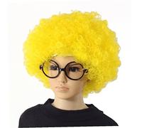vepoty Clown Wig Fluffy Colorful Hair Wig Curly Cosplay Costume Wig Explosive Head Short Wig for Performance