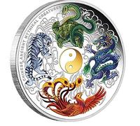 vepoty Commemorative Coin Ancient Mythical Creatures Beautiful Challenge Silver Coin Souvenir Gifts