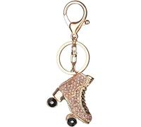 vepoty Crystal Roller Skates Keychain Glitter Rhinestone Key Holder 3d Roller Skates Keyring Bag Charm Pendent