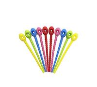 vepoty Food Bag Clip Straps 10pcs Colorful Silicone Twist Ties All-purpose Bag Sealing Clips Reusable Bread Tie for Home