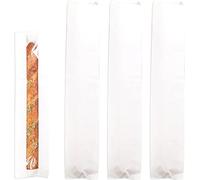 vepoty French Bread Bag 50pcs Oil Proof Kraft Paper Long Bread Bag Bakery Packaging Bag with Clear Window Bread Bag