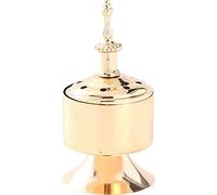 vepoty Hollow Out Incense Burner Arabian Retro Incense Holder Metal Meditation Burner Desktop Decorative Aroma Incense Censer