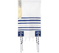 vepoty Jewish Stripe Shawl with Tzitzit Messianic Tallit Prayer Shawl Ethnic Style Scarf for Church Ceremonies and Jewish Religious Events