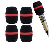 vepoty Mic Cover 4pcs Colorful Microphone Windscreen Foam Microphone Cover Handheld Mic Windscreen for Microphone Noise Reduction