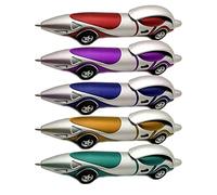 vepoty Rollerball Pen 5pcs Car Shaped Ballpoint Pen Funny Pen Plastic Stress Head Pen for Office School