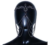 vepoty Sparkly Rhinestone Mesh Mask Crystal Masquerade Ball Party Mask Cosplay Face Chain Mask for Belly Dance Venetian Mardi Gras