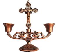 vepoty Vintage Candle Holder 2 Arms Metal Candle Holder Wedding Candlestick Dining Table Candle Holder