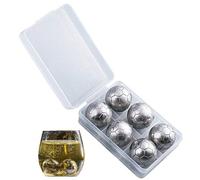 vepoty Whiskey Stones Stainless Steel Ice Cubes Reusable Chilling Stones Durable Beer Drink Freezer Cooler Rocks
