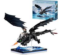 VEPOWER Night Dragon Building Kit for Boys Aged 10+, Buildable Toy Building Set and Home Decor Display Model, Birthday Gift for Teens, Adults (940 Pieces)