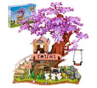 VEPOWER Tree House Building Toy, Friends Sakura Bonsai Treehouse with LED Light, Creative Forest Set for Kids, Best Roleplay Gift for Girls and Boys aged 8-12 (841 PCS)