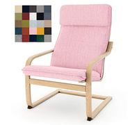 Vepping Lude Multi Colored Armchair Replacement Cover, Fits IKEA Poäng Armchair, Cushion not Included (Cushion Design 3, Polyester - Pink)