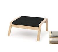 Vepping Lude Multi Colored IKEA Poäng Armchair Replacement Cover, Cushion not Included (Footstool Design 2, Polyester - Black)