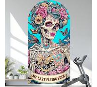 VePret Large Hippie Hippy Skeleton Arch Wall Decals Peel and Stick, Flowers Fabric Wall Stickers, Removable Home Decor Art Wallpaper for Bedroom Living Room Classroom Office