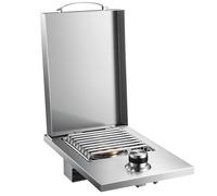 VEPURLT Outdoor Grill Drop-in Gas Single Side Grill Burner, 304 Stainless Steel, Natural Gas Built-in Side Burner