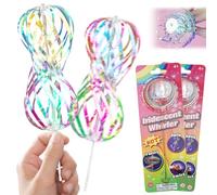 VEQENIFY Pack of 2 Rainbow Twirler Rainbow Spinner Magic Rainbow Spinner Rainbow Swirl Rainbow Spinner for Parties, Festivals and Children Adults Cool Dance Props