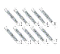 VEQENMOT 10PCS White LED Side Marker Lights 12-24V 9LED Waterproof | Indicator Lights for Trailer, Truck, RV, Boat, Camper, Van Lorry - Front/Rear Tail Clearance Lamps, Durable Position Lights