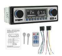 VEQENMOT Car Radio Bluetooth Hands-free, 12V-24V Single Din Car Stereo 1 DIN Digital Bluetooth Audio Music Mp3 Player FM/Find a Car/Audio Record/USB/SD/AUX-IN In-Dash Remote Control