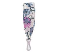 Vera Bradley Featherweight Keychain, Fresh-cut Floral Lavender, One Size