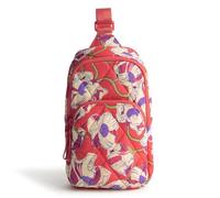 Vera Bradley Featherweight Lorman Sling Backpack, Swirling Poppies, One Size