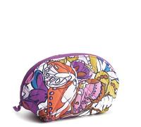 Vera Bradley Women's Nylon Mini Dome Cosmetic Makeup Bag, Flutter, One Size