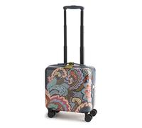 Vera Bradley Hardside Luggage Mini Adair Spinner Suitcase, Leaf Me Not Paisley Dark Slate