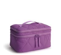 Vera Bradley Women's Featherweight Brush Up Cosmetic Case Makeup Bag, Iris Orchid, One Size