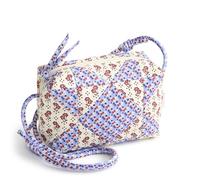 Vera Bradley Premium Cotton Blake Crossbody Bag, Rachel Ditsy Patchwork, One Size