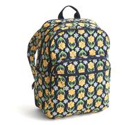 Vera Bradley Premium Cotton Large Bancroft Backpack, Daffodils, Daffodils