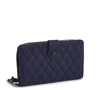 Vera Bradley Premium Cotton Large Tab Wallet, Peacoat, Peacoat, One Size