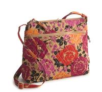 Vera Bradley Premium Cotton Original Zip Hipster Crossbody Bag, Coming Up Roses, One Size