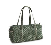 Vera Bradley Premium Cotton Small Original Duffel Bag, Mistletoe Lattice, One Size, Premium Cotton Small Original Duffel Bag