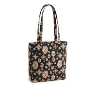 Vera Bradley Premium Cotton Small Original Zip Tote Bag, Daffodils, North Star Sky, One Size