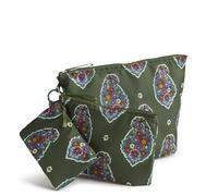 Vera Bradley Ripstop Polyester 3 Pouch Organizer Set, Kew Gardens Green, One Size