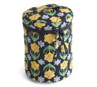 Vera Bradley Premium Cotton Upright Cosmetic Makeup Bag Organizer, Daffodils, Daffodils