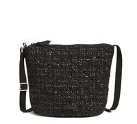 Vera Bradley Women Cotton Shoulder Bag Crossbody Purse, Black, One Size
