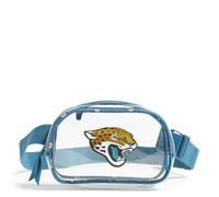 Vera Bradley Women's Clear NFL Small Belt Bag (Multiple Teams Available), Jacksonvillejaguarsonteal/Goldbandana, One Size