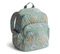 Vera Bradley Women's Cotton Bancroft Backpack Bookbag, Gemstone Paisley, One Size