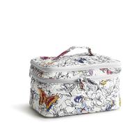 Vera Bradley Women's Cotton Brush Up Cosmetic Case Makeup Bag, Wing + Bloom, One Size
