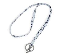Vera Bradley Women's Cotton Lanyard, Perennials Gray - Recycled Cotton, One Size