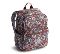 Vera Bradley Women's Cotton Large Bancroft Backpack Bookbag, Marrakesh Cinnamon, One Size