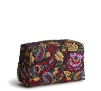 Vera Bradley Women's Cotton Large Cosmetic, Midnight Garden Paisley, One Size
