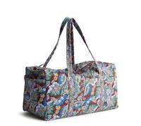 Vera Bradley Women's Cotton Large Original Duffel, Flowers + Feathers, One Size