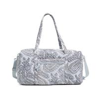Vera Bradley Women's Cotton Large Travel Duffel Bag, Soft Sky Paisley, One Size