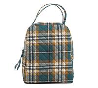 Vera Bradley Women's Cotton Lunch Bunch Lunch Bag Orchard Plaid One Size