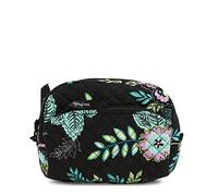 Vera Bradley Women's Cotton Medium Cosmetic Makeup Organizer Bag, Island Garden - Recycled Cotton, One Size