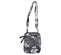 Vera Bradley Women's Cotton on a Roll Makeup Brush & Pencil Case Crossbody Purse, Standard Size, Moon Shadow Meadow, One Size