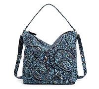Vera Bradley Women's Cotton Oversized Hobo Shoulder Bag, Dreamer Paisley - Recycled Cotton, One Size