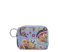 Vera Bradley Women's Cotton Petite Zip-Around Wallet with RFID Protection, Provence Paisley, One Size